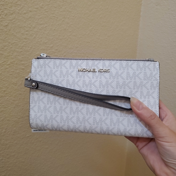 Michael kors Jet Set Medium Double Zip Wristlet Wallet - Picture 8 of 8